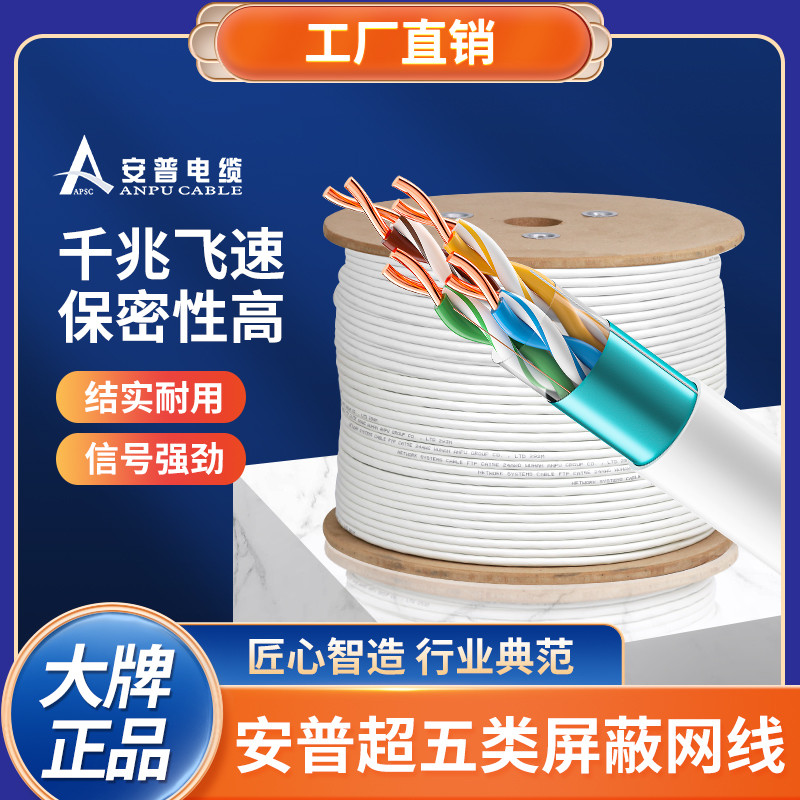 安普超五類屏蔽網線